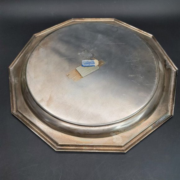 Reed and Barton Century Collection Silver Decagon Platter Set of 2 Round Center - Picture 8 of 13